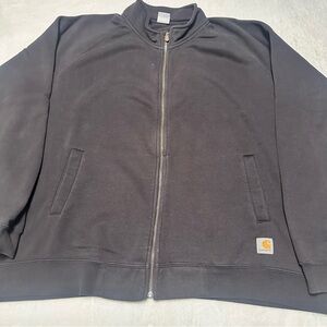 Carhartt Men's Classic Black Zip-Up Jacket, Tagged as 4XL